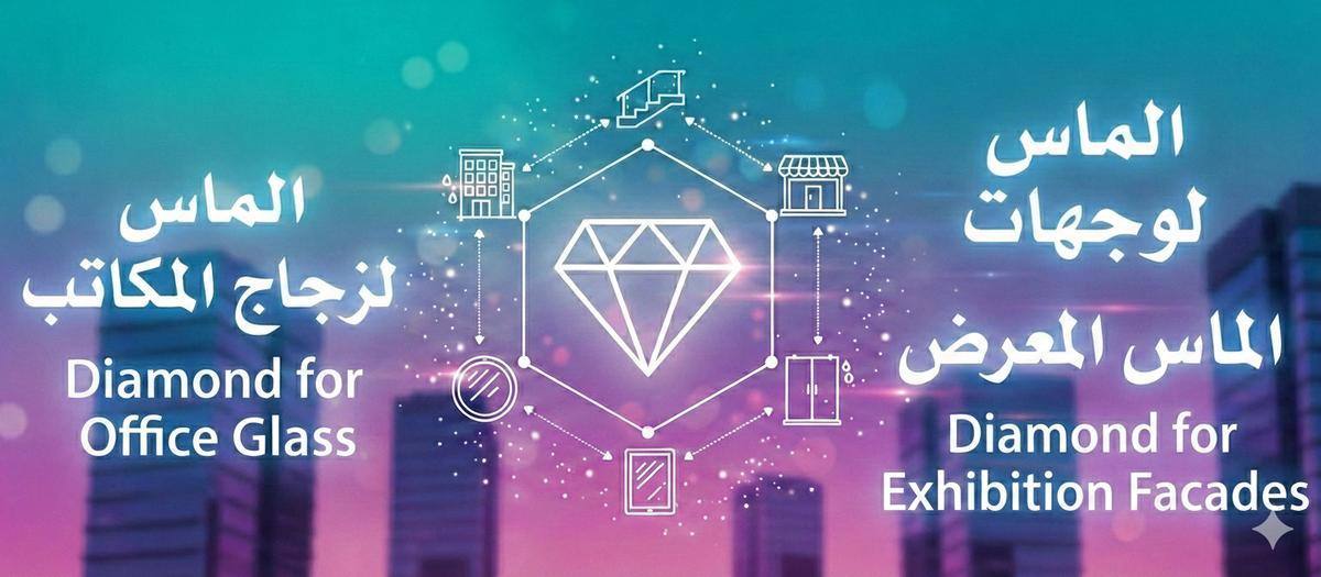 الماس للزجاج - أبواب زجاج سيكوريت سحاب